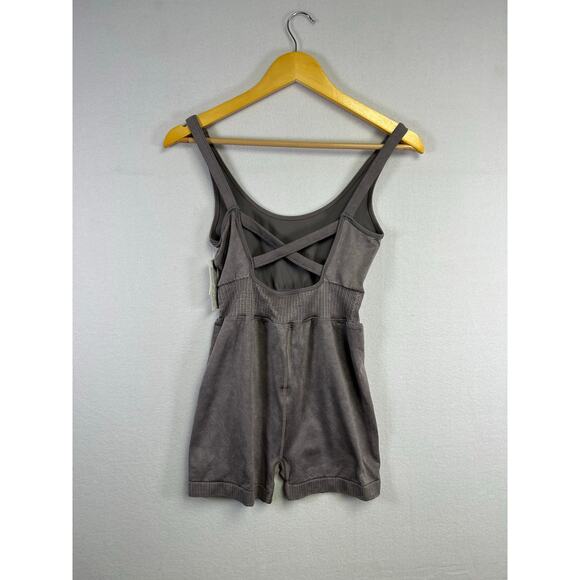 Aeropostale Gray Seamless Workout Bodysuit Medium Active Gym Athleisure - Picture 7 of 12